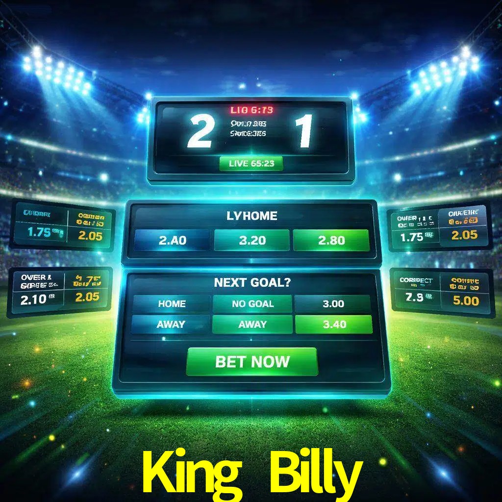 Vista de apuestas en vivo King Billy durante un partido en curso