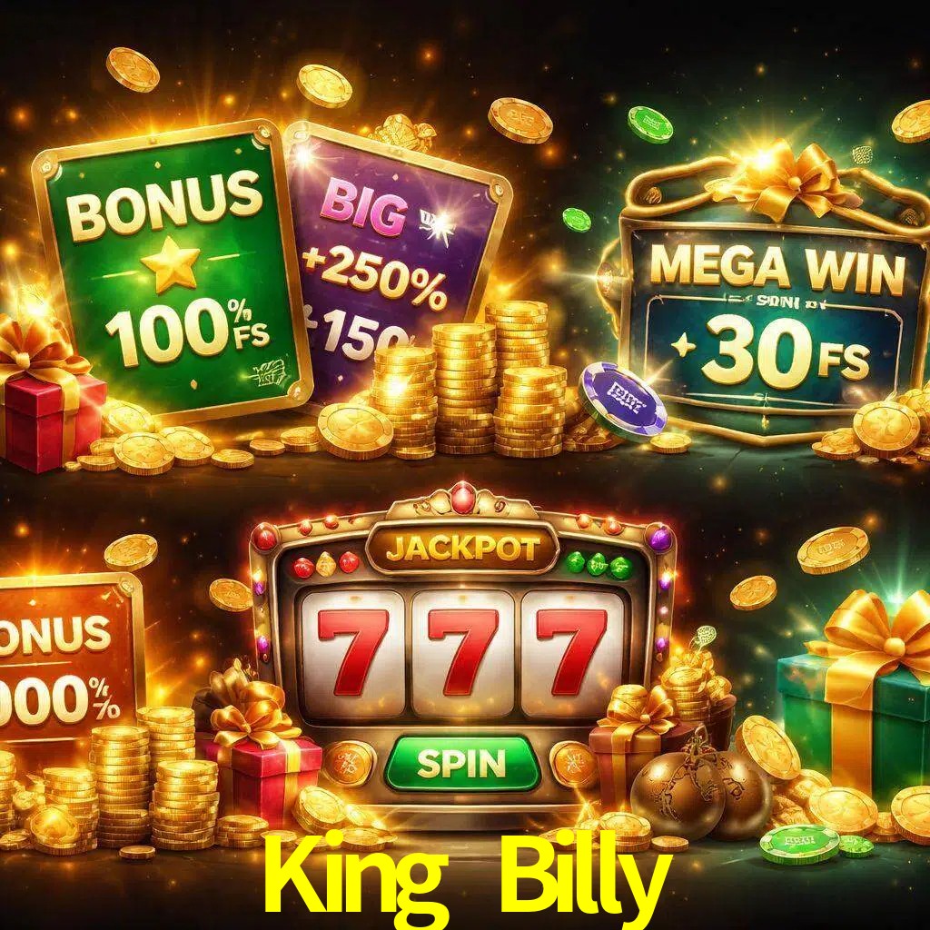Tipos de bonos King Billy incluyendo recompensas de bienvenida y promociones continuas